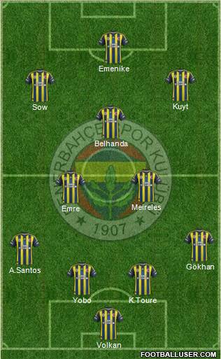 Fenerbahçe SK Formation 2013