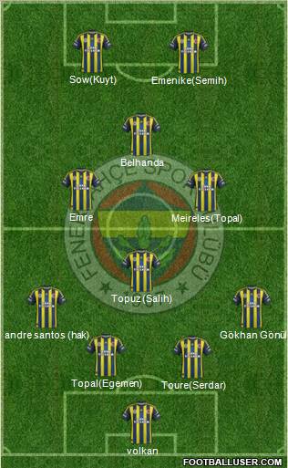 Fenerbahçe SK Formation 2013