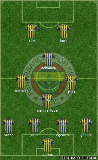 Fenerbahçe SK Formation 2013