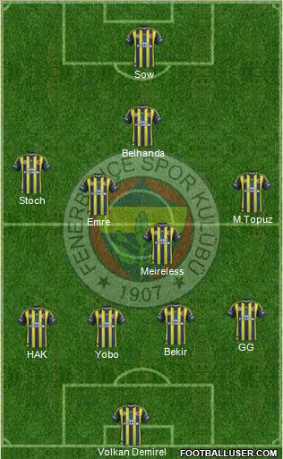 Fenerbahçe SK Formation 2013