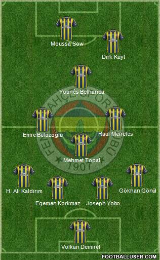 Fenerbahçe SK Formation 2013