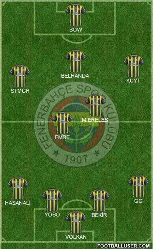 Fenerbahçe SK Formation 2013