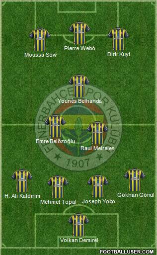 Fenerbahçe SK Formation 2013
