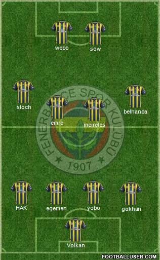 Fenerbahçe SK Formation 2013