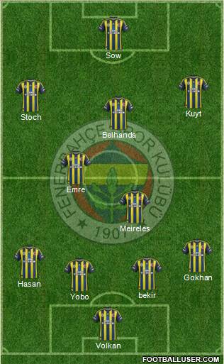 Fenerbahçe SK Formation 2013