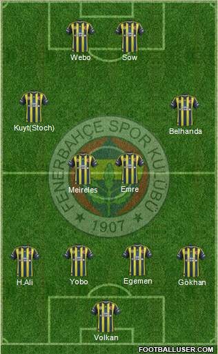 Fenerbahçe SK Formation 2013