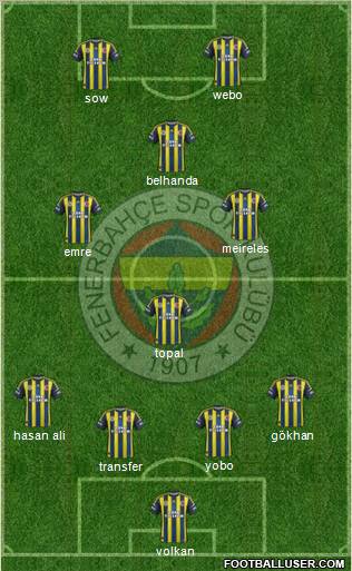 Fenerbahçe SK Formation 2013