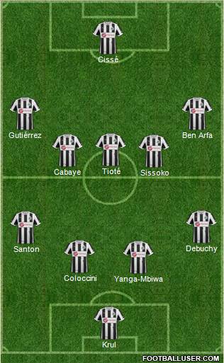 Newcastle United Formation 2013