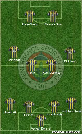 Fenerbahçe SK Formation 2013