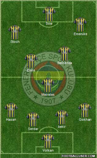 Fenerbahçe SK Formation 2013