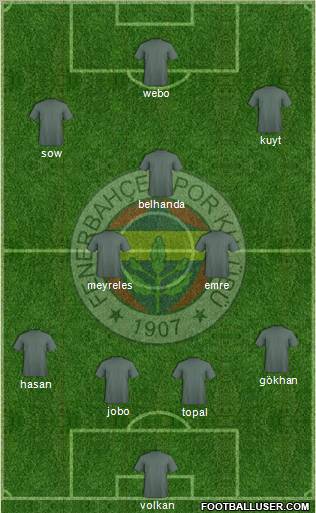 Fenerbahçe SK Formation 2013