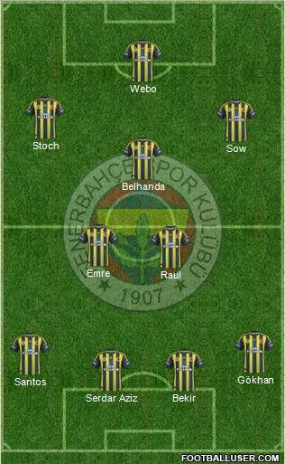 Fenerbahçe SK Formation 2013