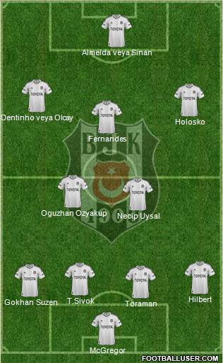 Besiktas JK Formation 2013