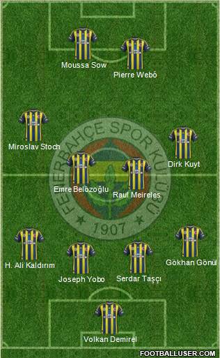 Fenerbahçe SK Formation 2013