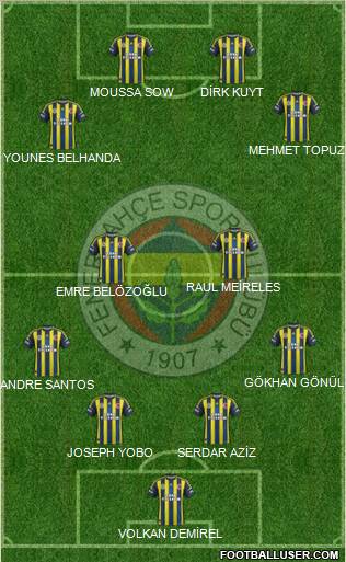 Fenerbahçe SK Formation 2013