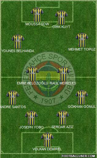 Fenerbahçe SK Formation 2013