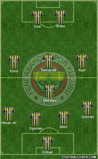 Fenerbahçe SK Formation 2013