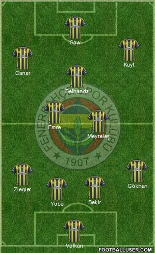 Fenerbahçe SK Formation 2013