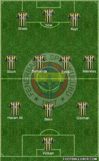 Fenerbahçe SK Formation 2013