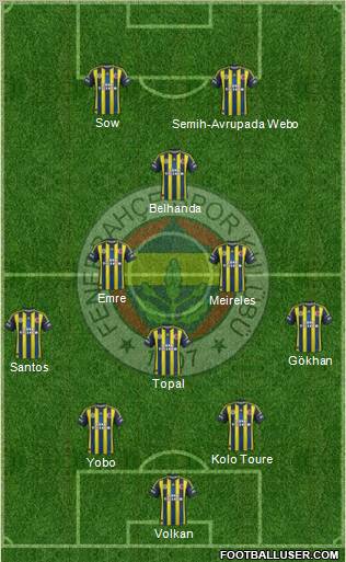Fenerbahçe SK Formation 2013