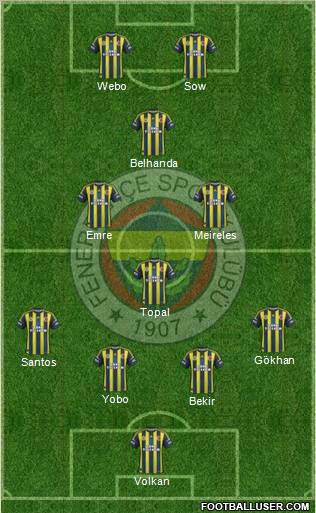 Fenerbahçe SK Formation 2013