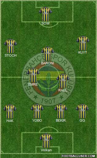 Fenerbahçe SK Formation 2013