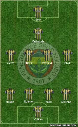 Fenerbahçe SK Formation 2013