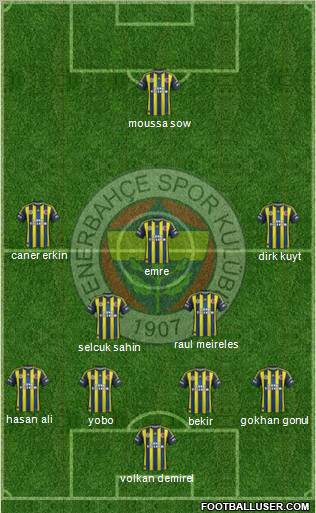 Fenerbahçe SK Formation 2013