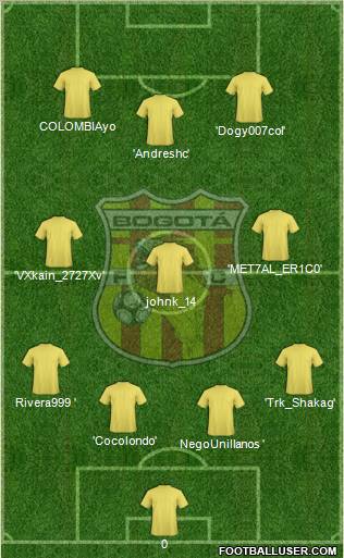 CD Bogotá FC Formation 2013