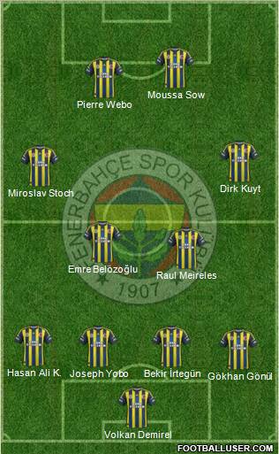 Fenerbahçe SK Formation 2013