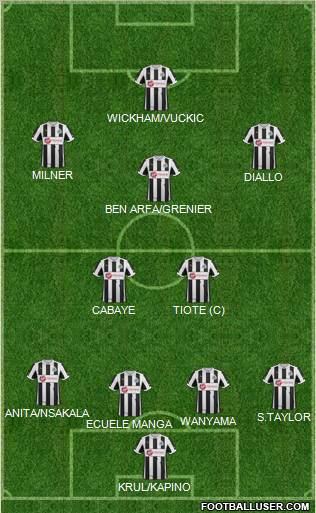 Newcastle United Formation 2013