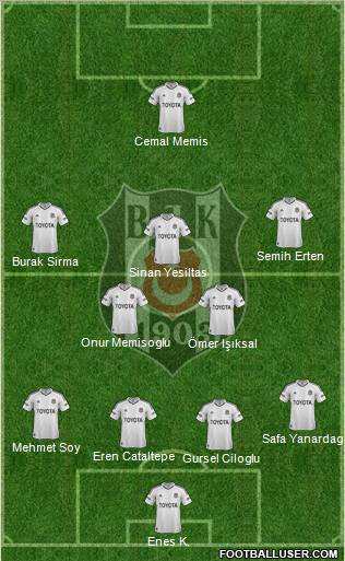 Besiktas JK Formation 2013