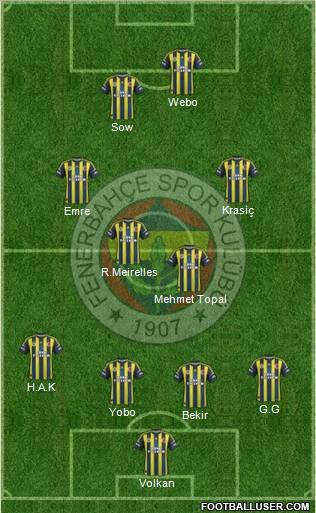 Fenerbahçe SK Formation 2013