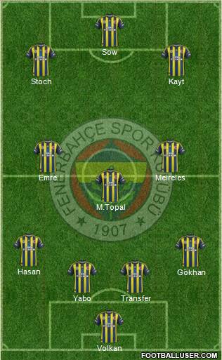 Fenerbahçe SK Formation 2013