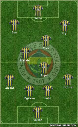 Fenerbahçe SK Formation 2013