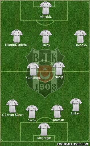 Besiktas JK Formation 2013
