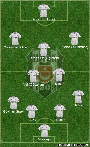 Besiktas JK Formation 2013