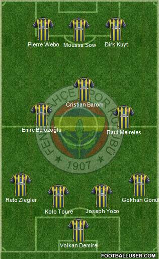 Fenerbahçe SK Formation 2013