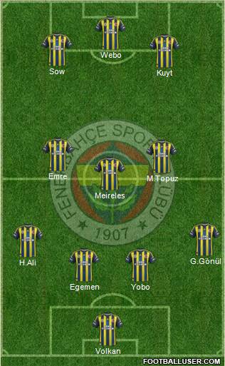 Fenerbahçe SK Formation 2013