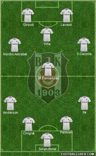Besiktas JK Formation 2013