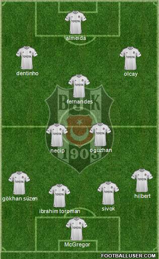 Besiktas JK Formation 2013