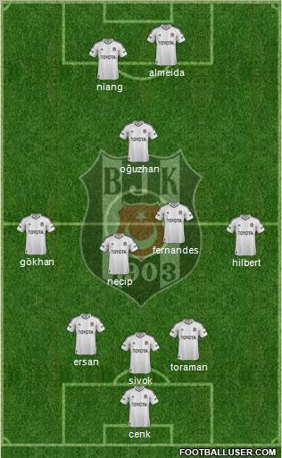 Besiktas JK Formation 2013