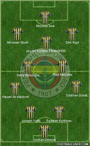 Fenerbahçe SK Formation 2013