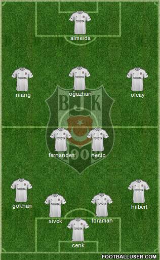 Besiktas JK Formation 2013