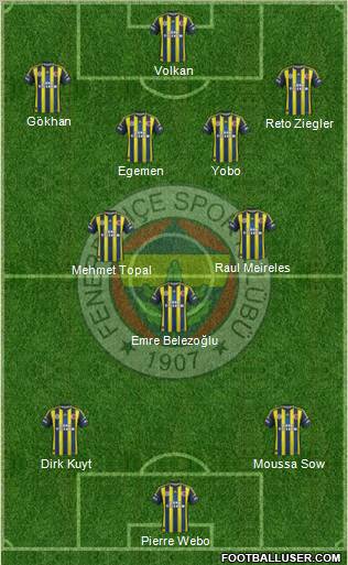 Fenerbahçe SK Formation 2013