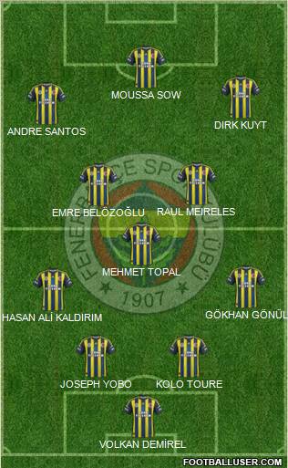 Fenerbahçe SK Formation 2013
