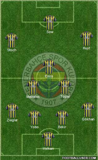 Fenerbahçe SK Formation 2013