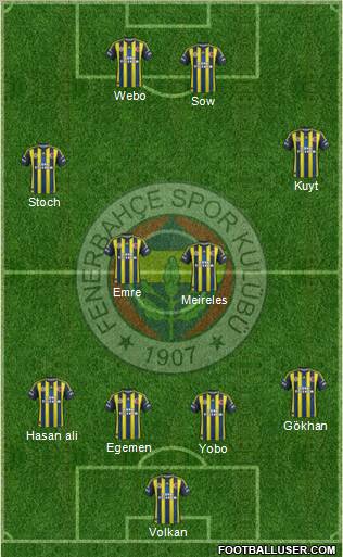 Fenerbahçe SK Formation 2013