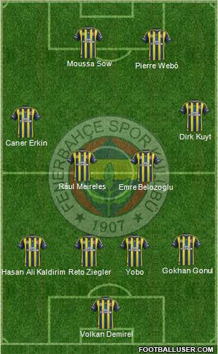 Fenerbahçe SK Formation 2013