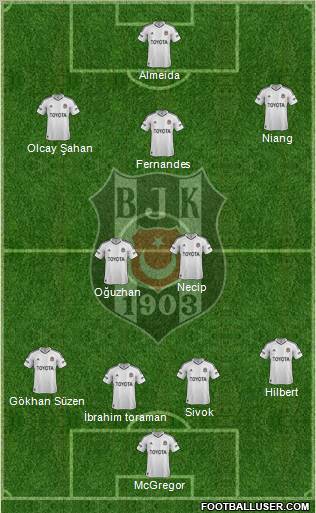 Besiktas JK Formation 2013